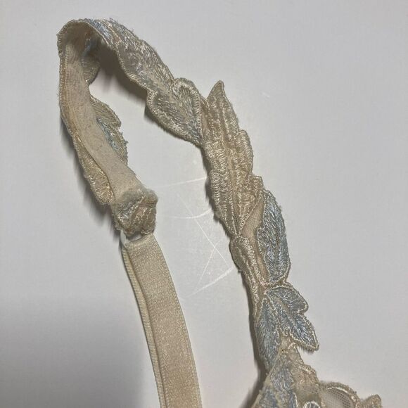 La Perla Floral Applique Embroidered Strap Underwire Demi Bra Sheer Unlined 34B - Picture 11 of 14